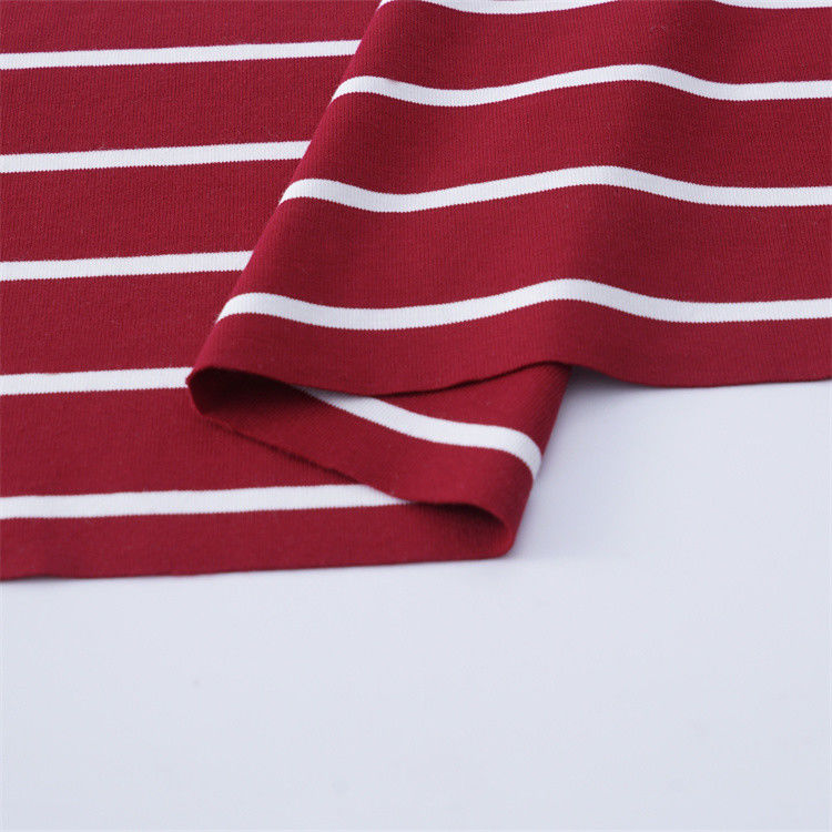 Anti-Pilling Confortevole Alto Colore Durabilità Tessuto a maglia a righe per abbigliamento casual