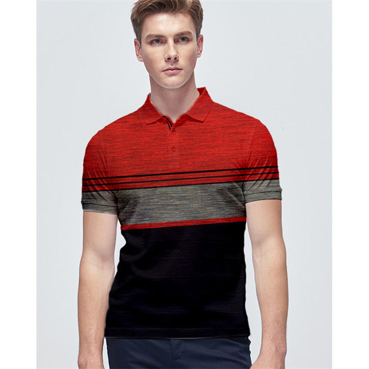 Tessuto a maglia a strisce per camicia da polo