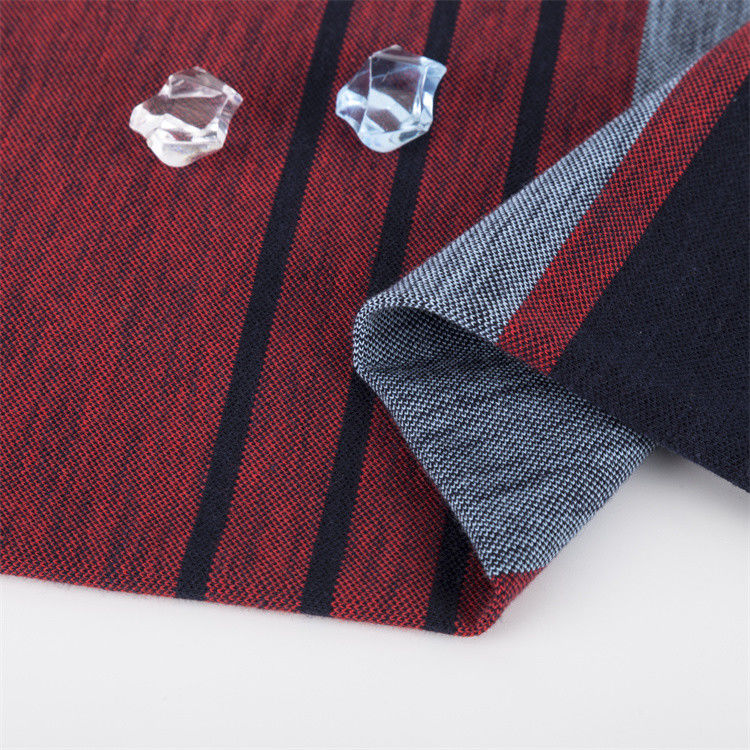 Tessuto a maglia a strisce per camicia da polo