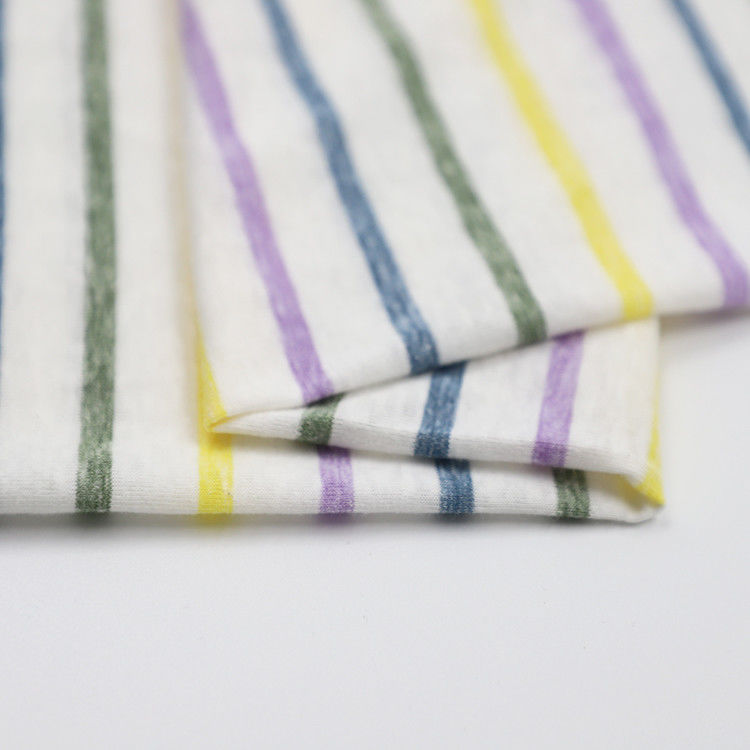 Tissu a maglia a righe comodo, resistente e adatto alla pelle