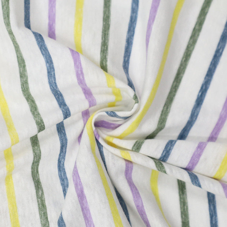 Tissu a maglia a righe comodo, resistente e adatto alla pelle