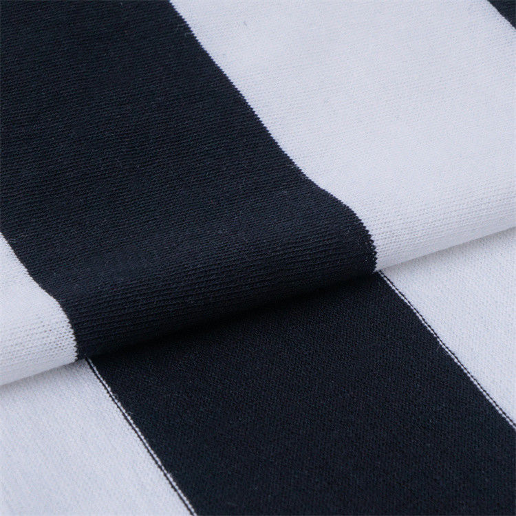 Tessuto a maglia a strisce morbido e confortevole e che assorbe il sudore per abbigliamento casual