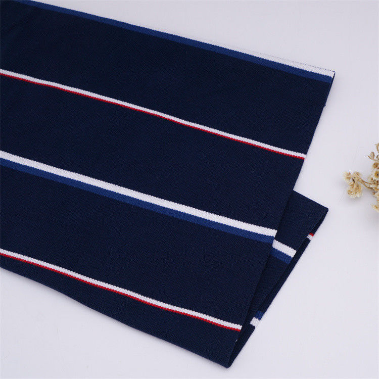 Tissu a maglia a righe per polo di alta qualità e resistente