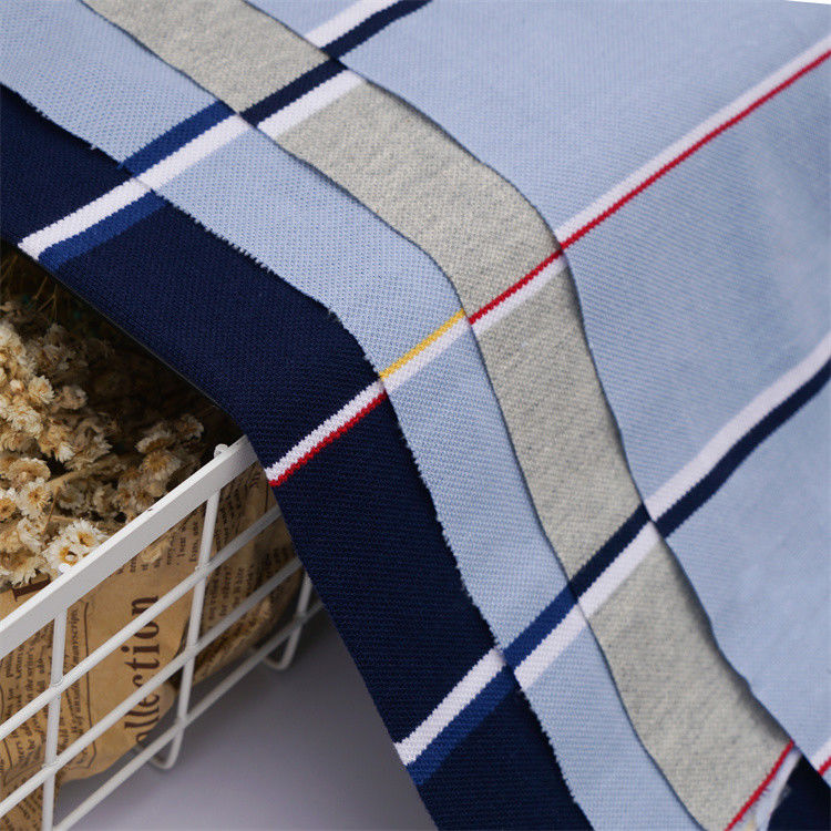 Tissu a maglia a righe per polo di alta qualità e resistente