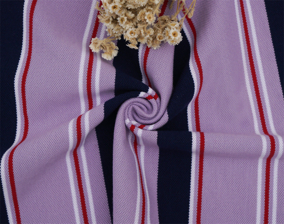 Tessuto a maglia a righe comodo e resistente all'usura per abbigliamento casual