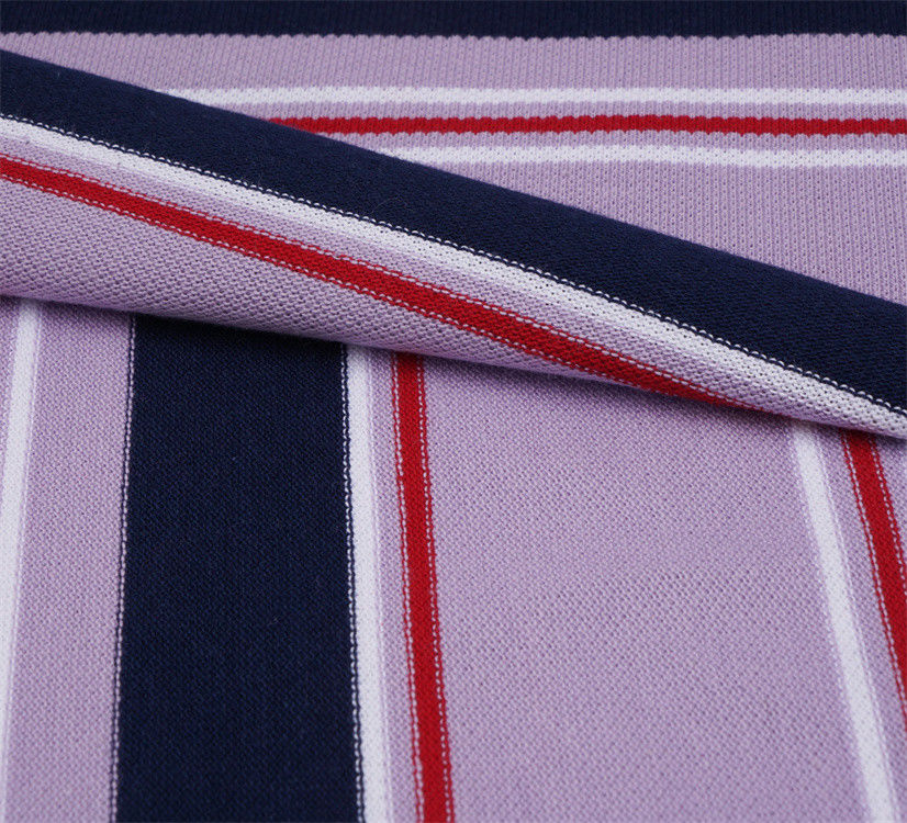 Tessuto a maglia a righe comodo e resistente all'usura per abbigliamento casual