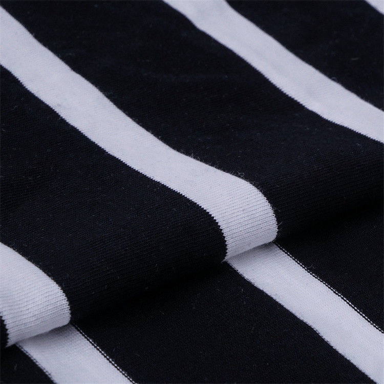 Tessuto a maglia a righe durevole e liscia per abbigliamento casual
