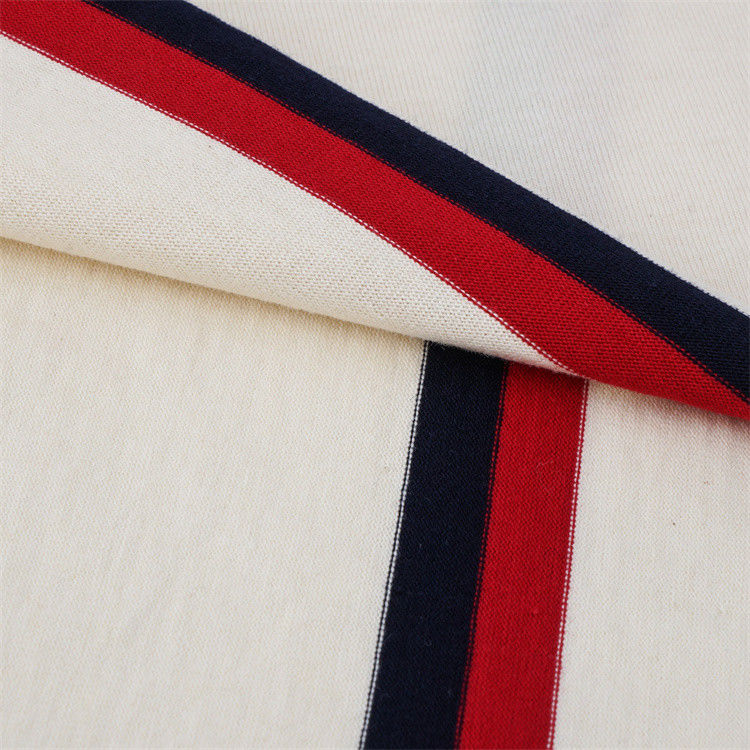 Naturale e confortevole Tissu a maglia a strisce per magliette