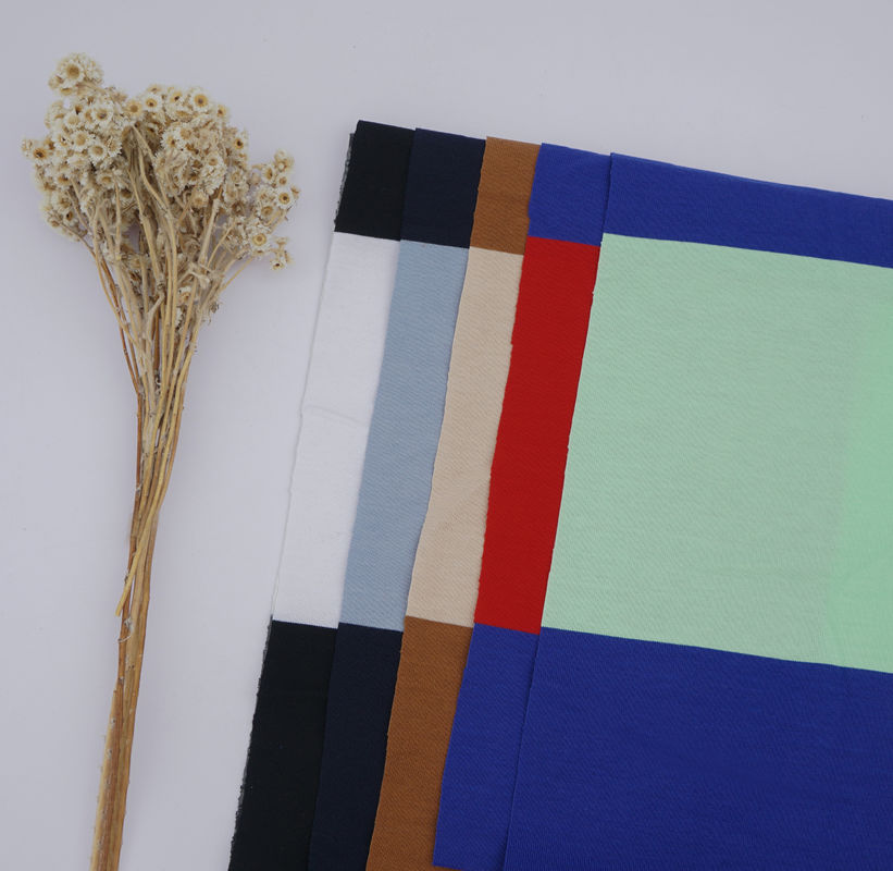 Tissu a maglia a doppia striscia naturale e ecologico per magliette