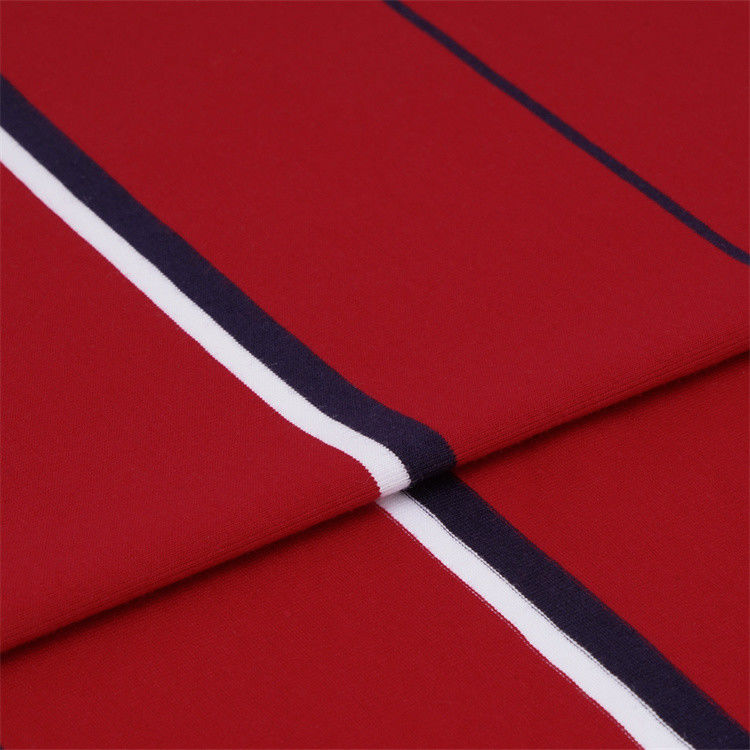 Facile da curare e traspirante resistente all'usura e resistente a lungo termine Tessuto a maglia a righe per polo