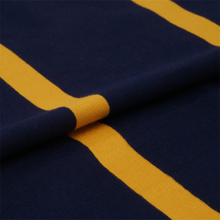 Tessuto a maglia a righe resistente all'usura e resistente e comodo e adatto alla pelle per polo