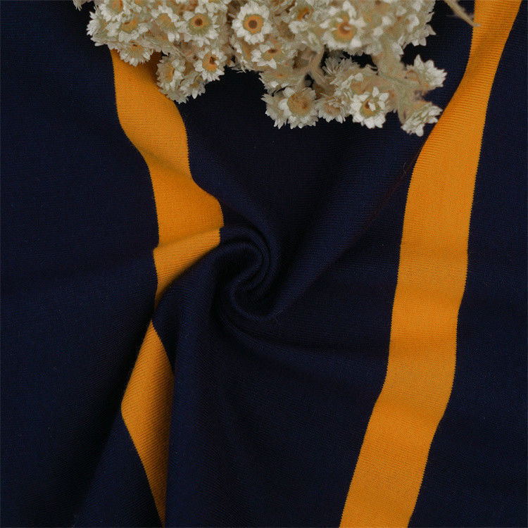Tessuto a maglia a righe resistente all'usura e resistente e comodo e adatto alla pelle per polo