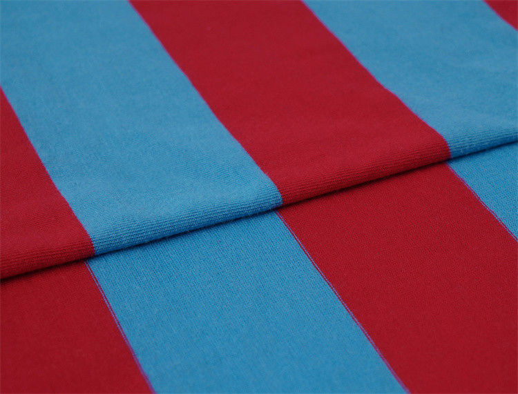 Tissu a maglia a strisce naturale e resistente all'usura sano e traspirante per polo