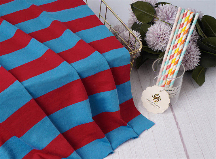 Tissu a maglia a strisce naturale e resistente all'usura sano e traspirante per polo