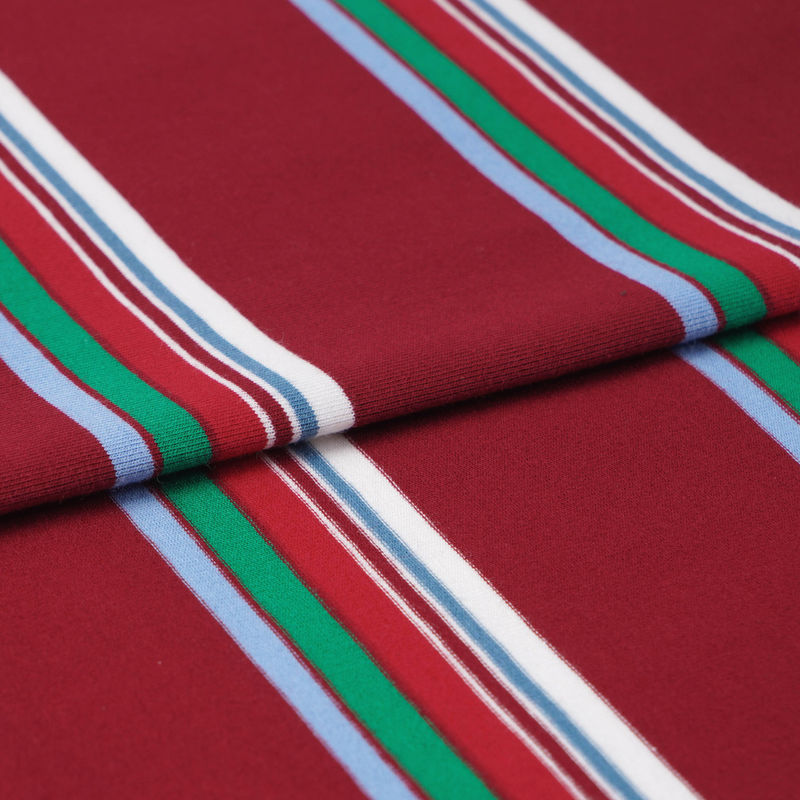Comodo tessuto di materiale a strisce resistente e traspirante per indossare casualmente