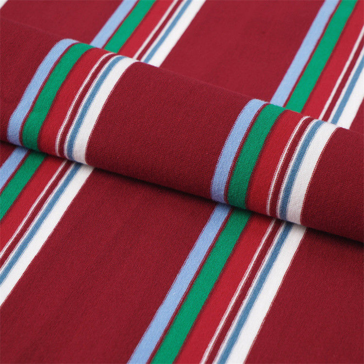 Comodo tessuto di materiale a strisce resistente e traspirante per indossare casualmente