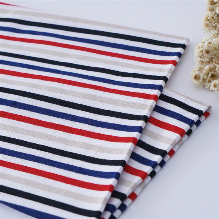 Tissu a maglia a strisce liscia per magliette