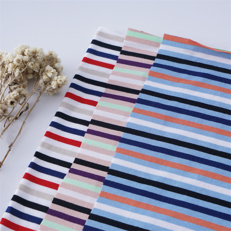 Tissu a maglia a strisce liscia per magliette