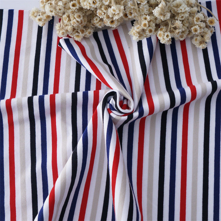 Tissu a maglia a strisce liscia per magliette