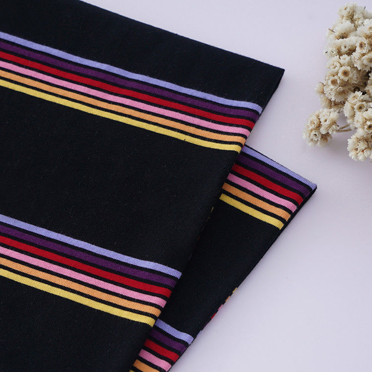 Tissu a maglia a strisce per polo