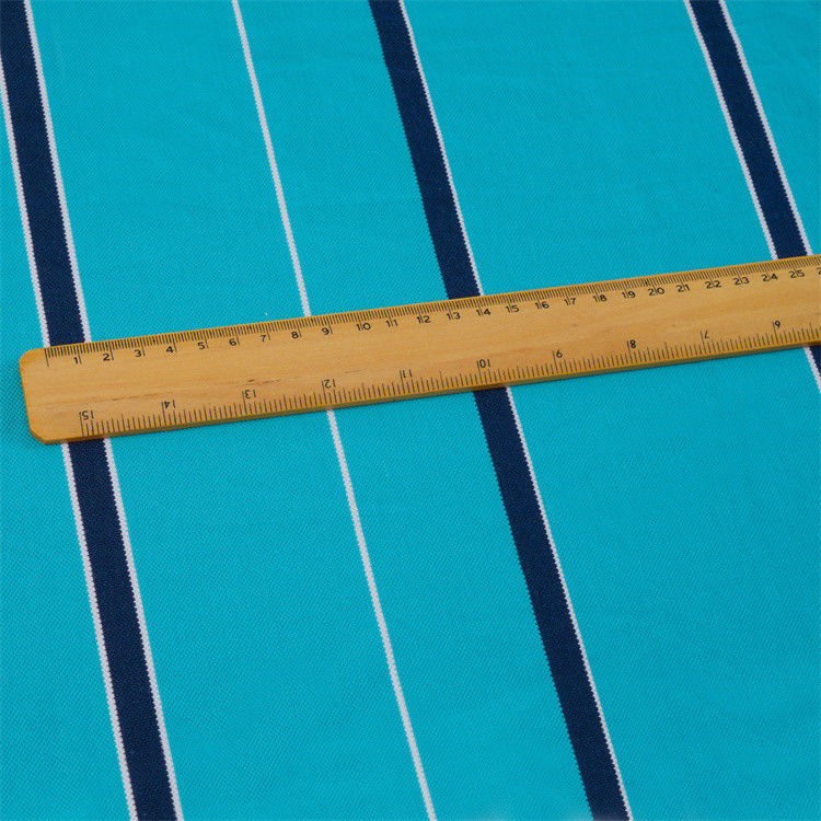 Materiale a maglia a righe per polo sano e respirabile