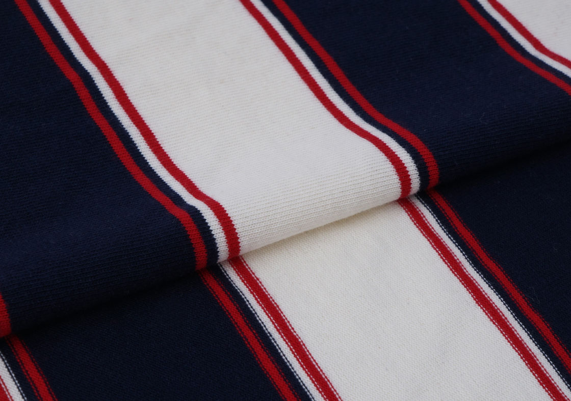 Tessuto a maglia a strisce per polo, respirabile, croccante e confortevole