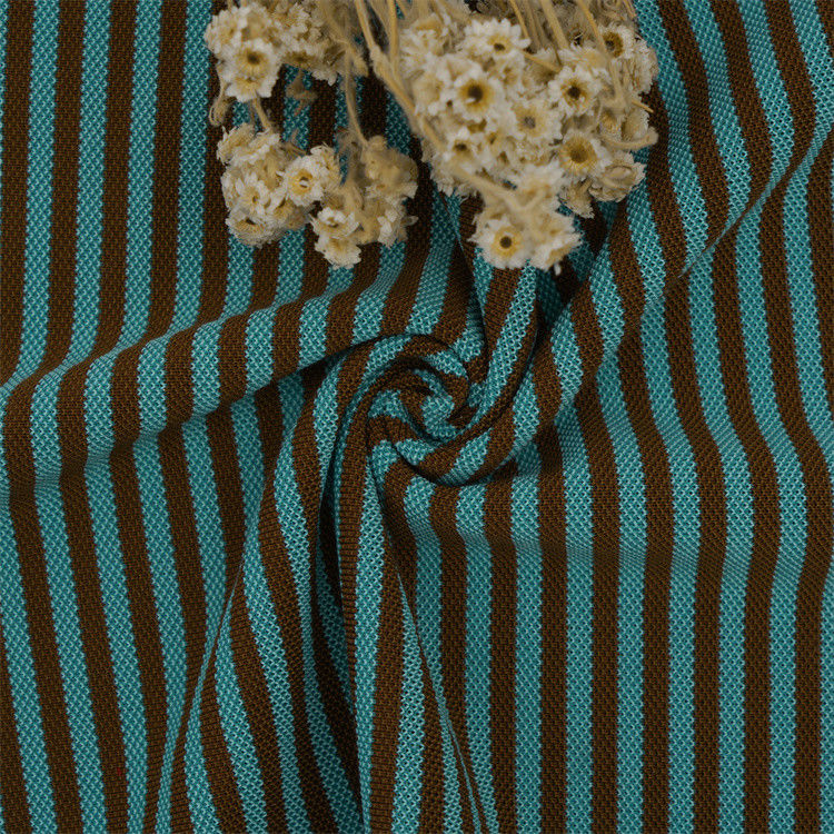 Tessuto a maglia a righe confortevole e delicato sulla pelle, antirughe e croccante per T-shirt