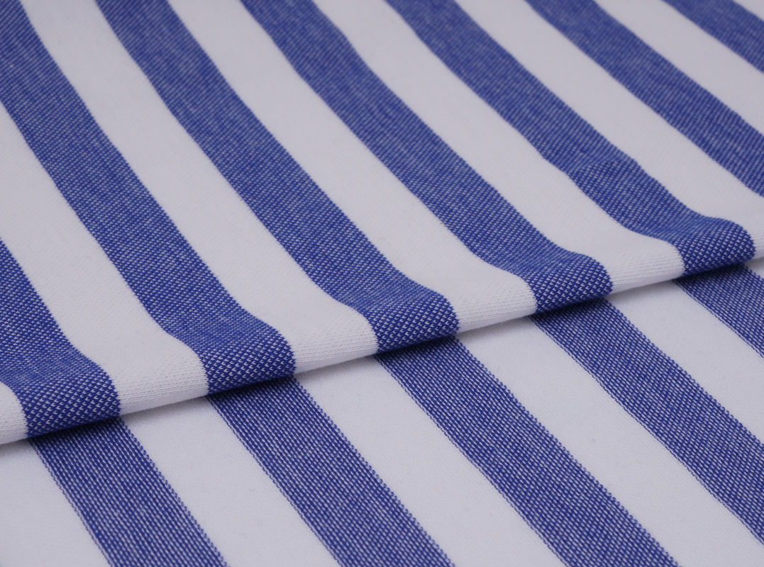 Tissu a maglia a strisce sano e resistente all'usura per camicie da polo