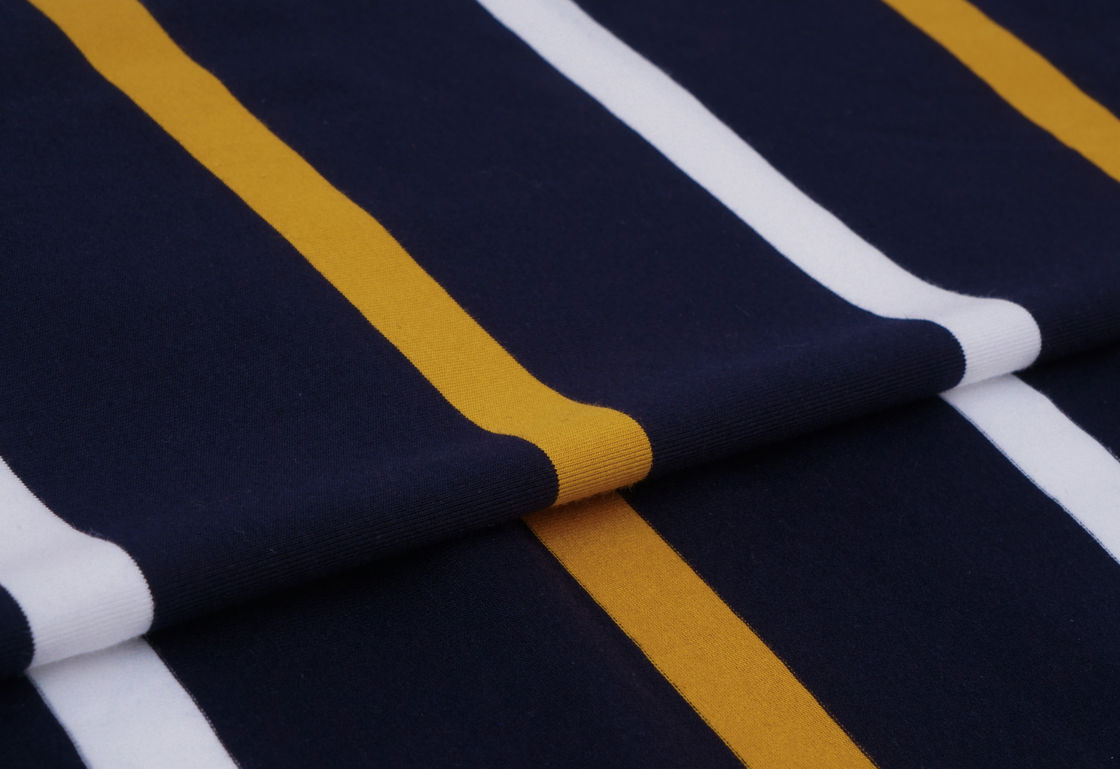 Tessuto a maglia a righe di alta qualità, traspirante e confortevole per polo