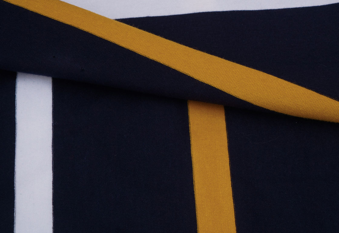 Tessuto a maglia a righe di alta qualità, traspirante e confortevole per polo