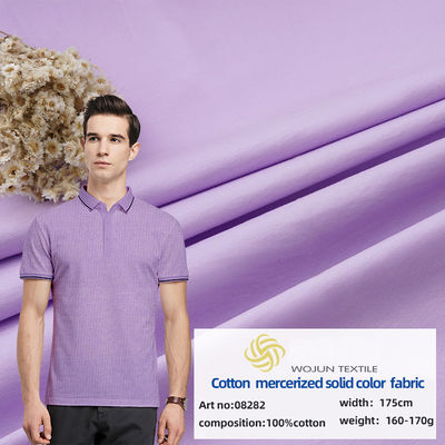 Il raso che il cotone solido tricotta il filato del tessuto ha tinto il materiale 175cm della camicia pela amichevole