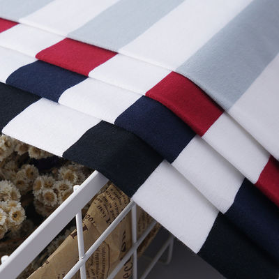 Rib Knit Fabric barrato su misura, l'umidità Wicking 170g ha colorato il tessuto di cotone