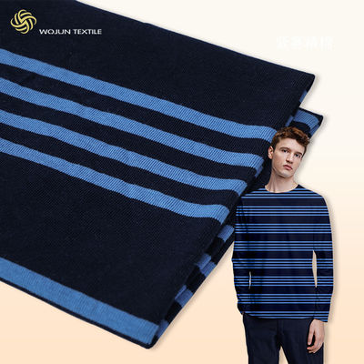 La pianura a strisce liscia della tintura del filato del jersey del cotone ha sudato il materiale assorbente