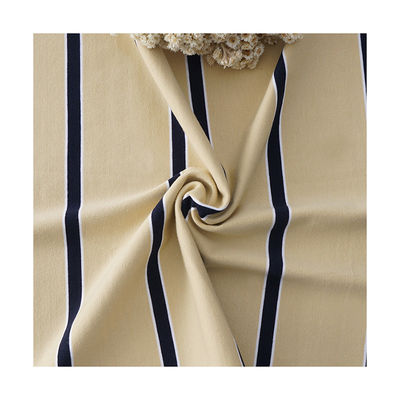 Tissu a maglia a strisce resistente all'usura Filato traspirante tinto 95% cotone 5% spandex