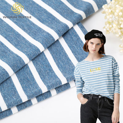 Stoffa Lycra a strisce a pettine 175 cm Materiale a maglia di cotone puro per abbigliamento casual