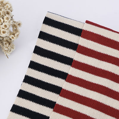 Tessuto di cotone a strisce su ordinazione Terry Pique Texture francese respirabile