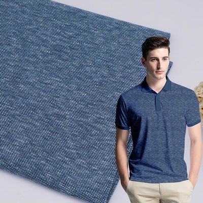 Tessuto di cotone Pique 21S 190gsm impermeabile pettinato Stretch texture