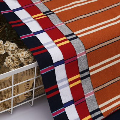Tessuto a maglia di cotone Pique tessuto Filato tinto a strisce Stretch T-shirt materiale