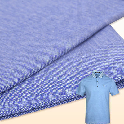 Tessuto elastico a strisce molle del cotone di restringimento basso materiale leggero del piquè