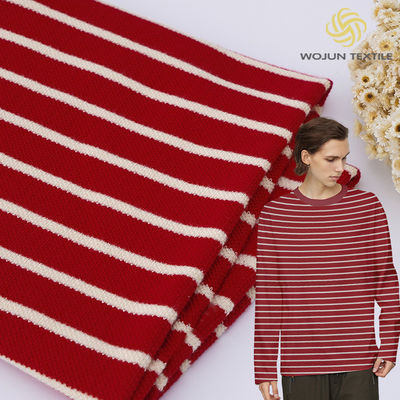 Stoffa di cotone a strisce Pique 320gm 21S Tecnica pettinata per Terry francese