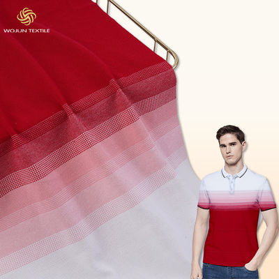 Polo Stretch T-shirt Tessuto Pique di cotone, Filato Assorbente Sudore Tessuto di cotone tinto