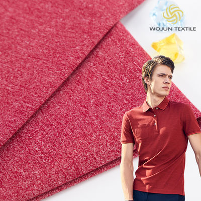 Camicia da polo sciolta Tessuto di cotone Lycra massello Tessuto a maglia 170g 175cm
