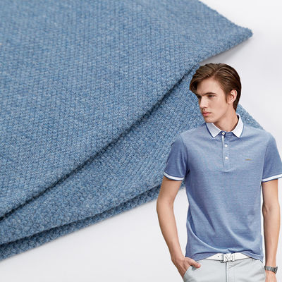 Camicia da polo multicolore Tessuto di cotone 40S Filato strettamente tessuto Tintato Pique