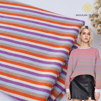Tessuto di cotone ad assorbimento del sudore francese Terry 21S a strisce a molla