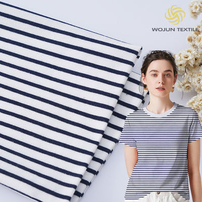 Un buon prezzo. Puro cotone sudore assorbente tessuto a maglia a righe per maglietta respirabile e salutare in linea