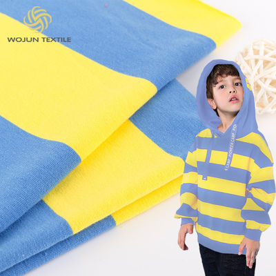 Tessuto a maglia in cotone pettinato a maglia francese per felpe amichevole per la pelle Tessuto a righe