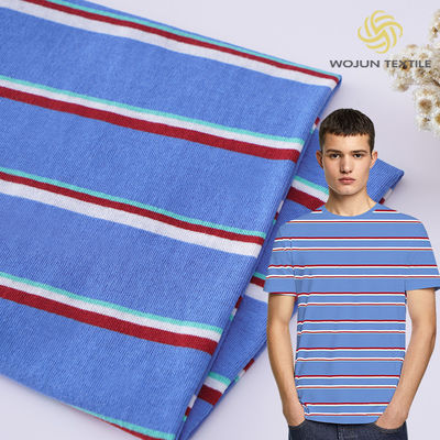 Un buon prezzo. Tessuto a maglia a strisce di cotone semplice e traspirante assorbente sudore Larghezza 190 cm in linea