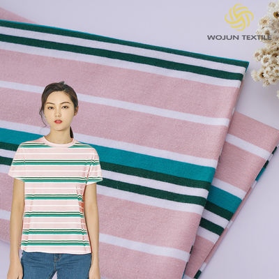 Un buon prezzo. Assorbente di umidità e traspirante e Lycra cotone Tessuto di cotone a righe per maglietta in linea