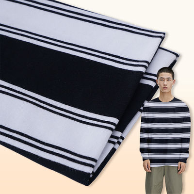 Tessuto di cotone a strisce a doppio filo di cotone resistente e traspirante per maglietta