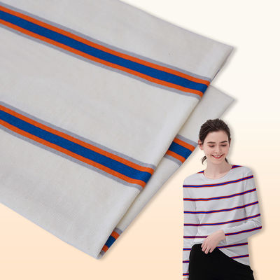 Un buon prezzo. Assorbente di umidità e traspirante e Lycra cotone Tessuto di cotone a righe per maglietta in linea
